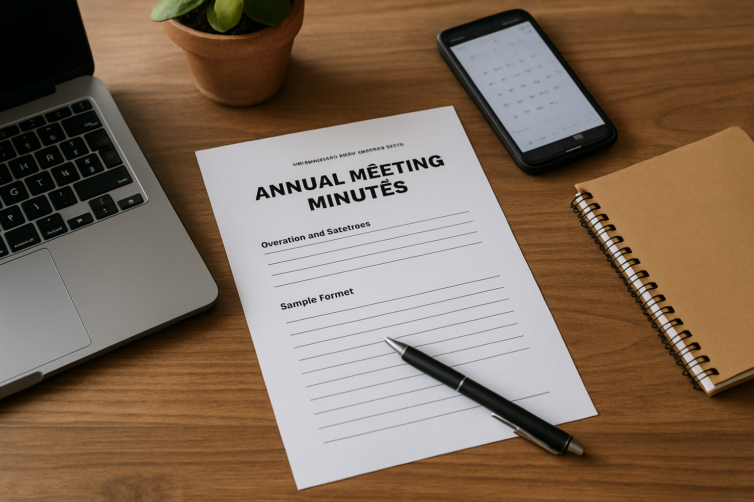 Non Profit Organization Annual Meeting Minutes Template