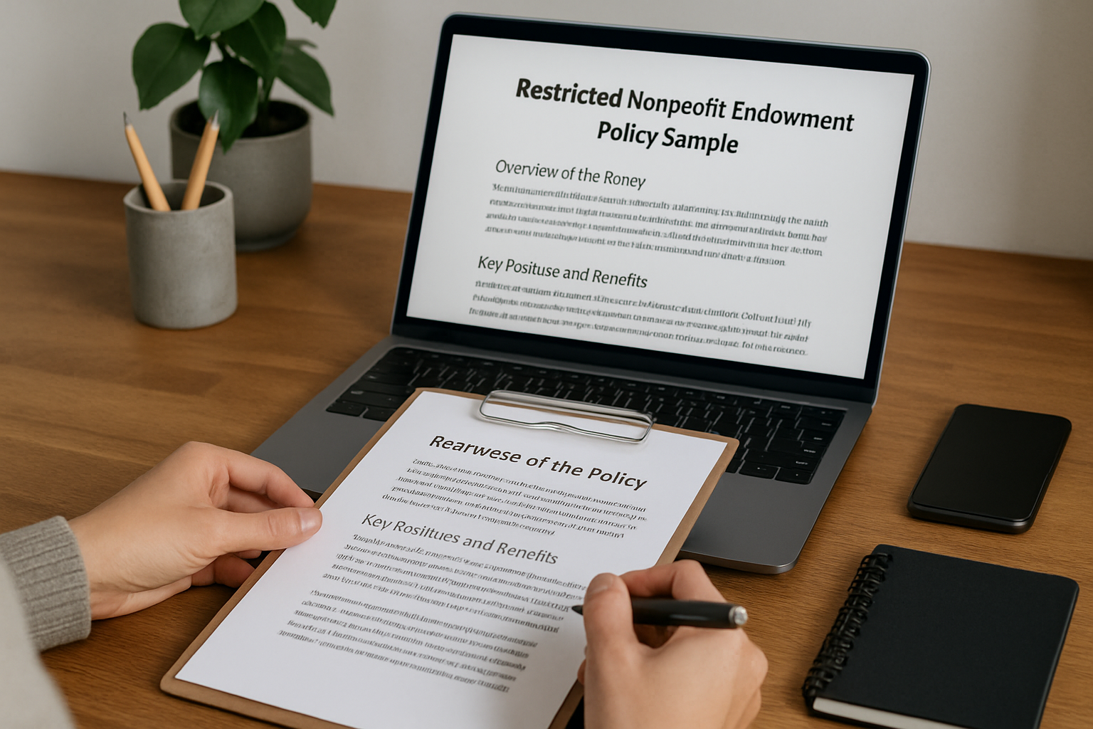 Restricted Nonprofit Endowment Policy Sample
